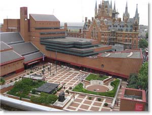 The exterior of the British Library